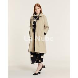 Abrigo con forro de cuadros beige - Imagen 1