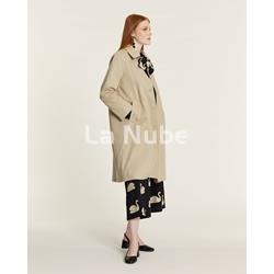 Abrigo con forro de cuadros beige - Imagen 2