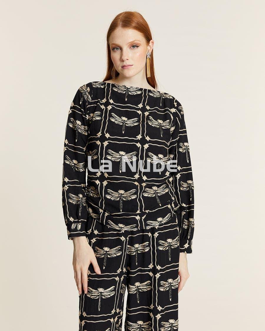 Blusa bordado libélulas - Imagen 2