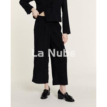 Culote de pana con pinzas negro - Imagen 1