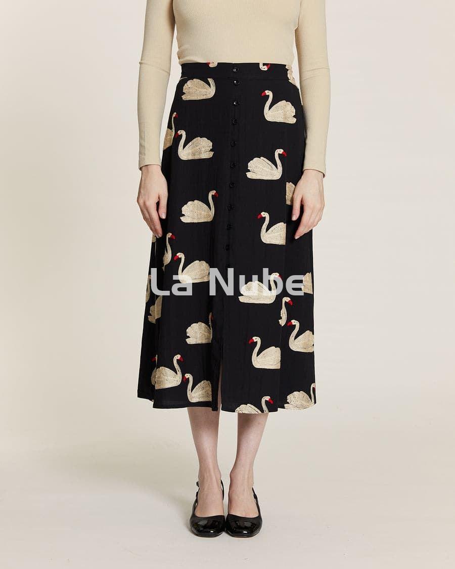 Falda bordado cisnes - Imagen 1