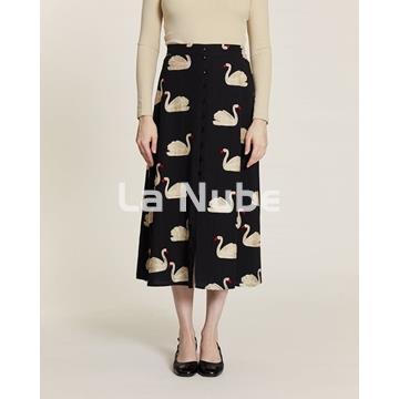 Falda bordado cisnes - Imagen 1