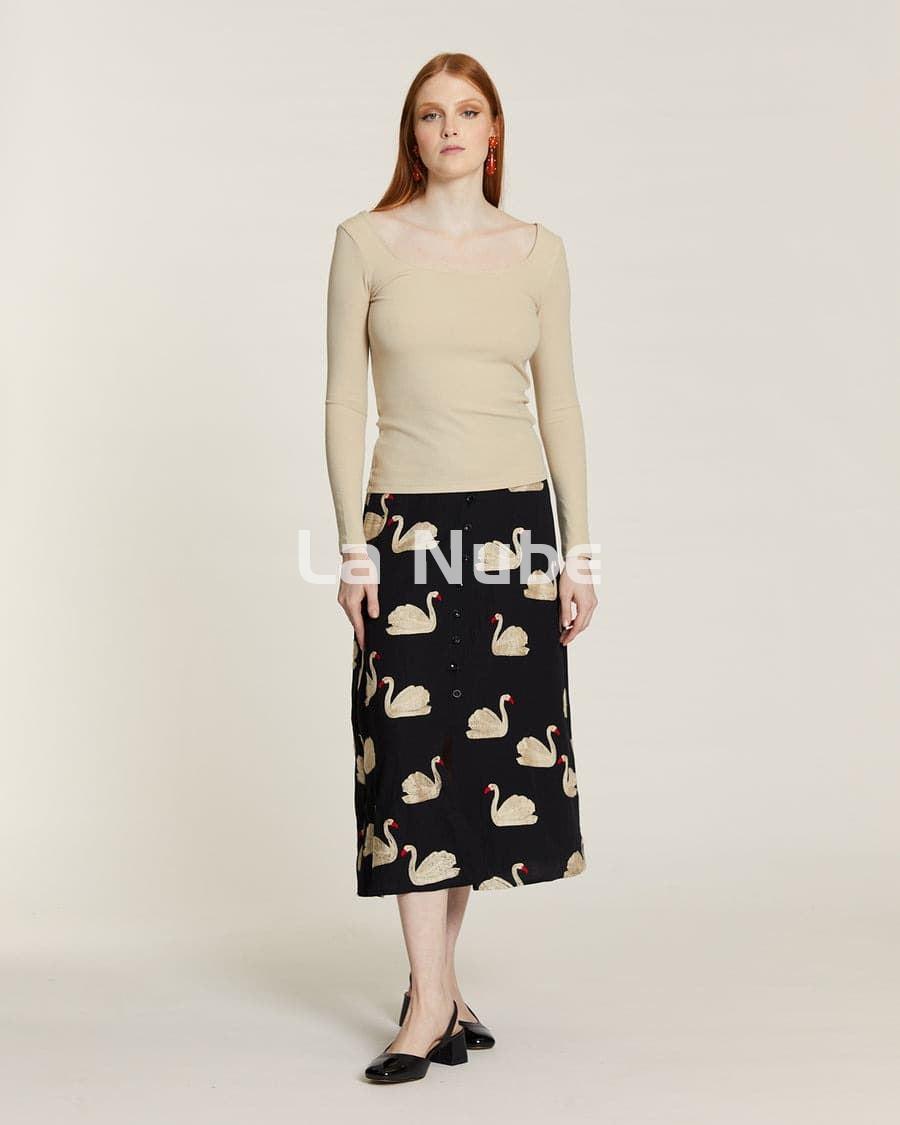Falda bordado cisnes - Imagen 2