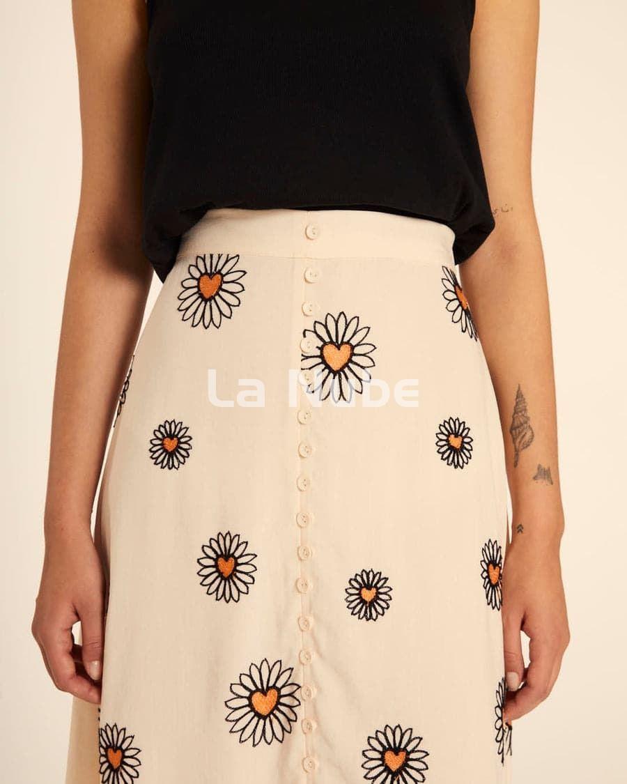 Falda bordado margarita - Imagen 2