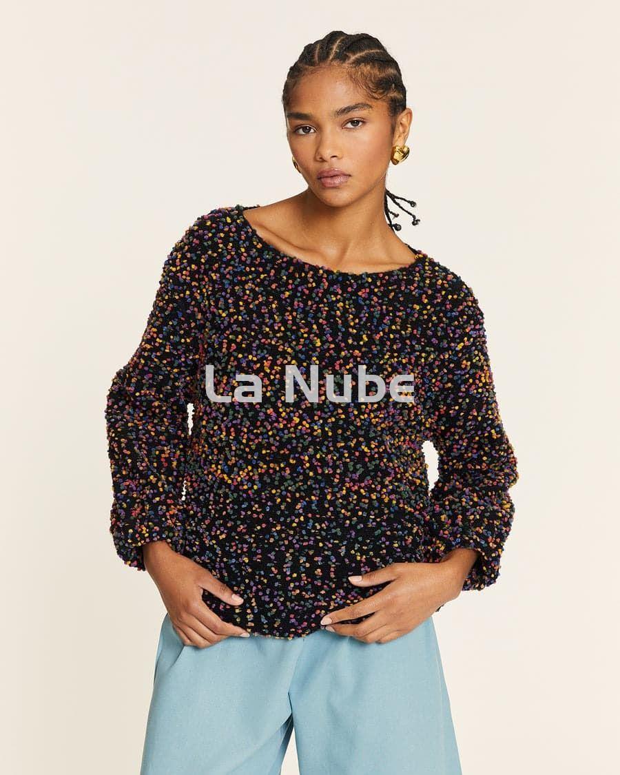 Jersey mini pompones negro - Imagen 3