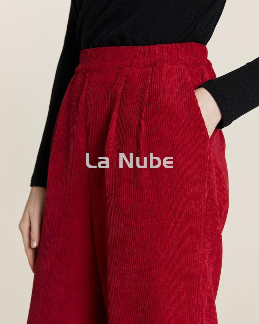 Pantalón de pana sin cierre rojo - Imagen 3