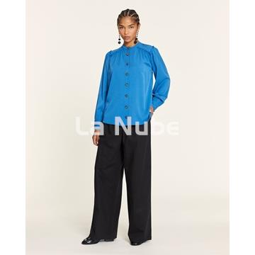 Pantalón tencel con pinzas negro - Imagen 2