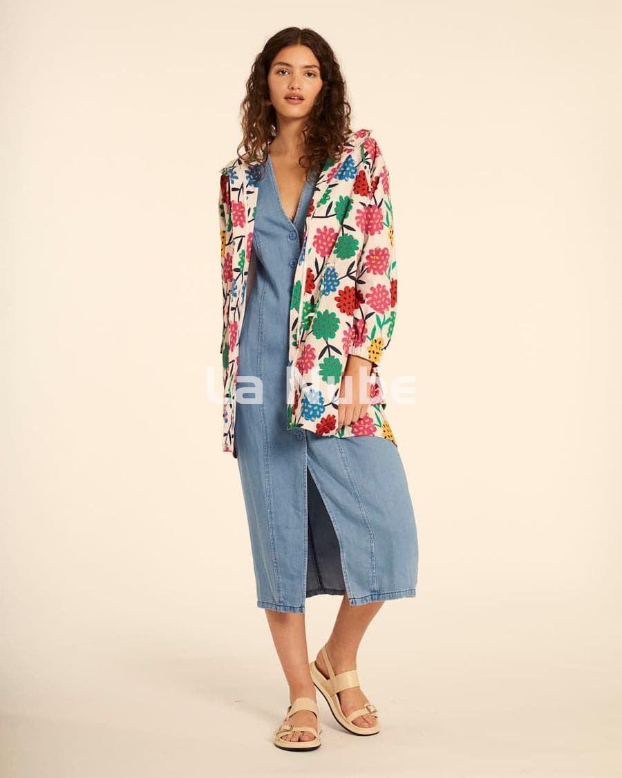 Parka con capucha flores - Imagen 2