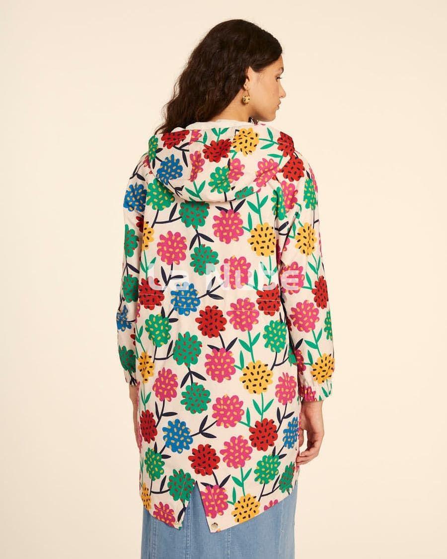 Parka con capucha flores - Imagen 4