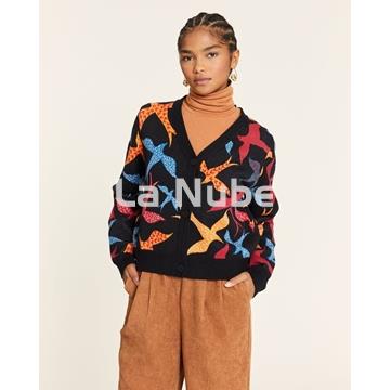 Rebeca abotonada pájaros - Imagen 2