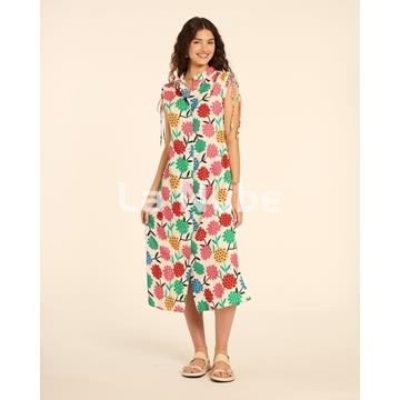 Vestido camisero flores - Imagen 1