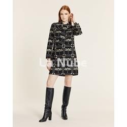 Vestido lazada bordado libélulas - Imagen 1