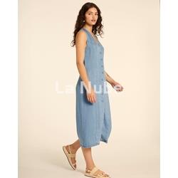 Vestido midi abotonado denim - Imagen 2
