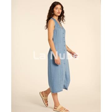 Vestido midi abotonado denim - Imagen 2