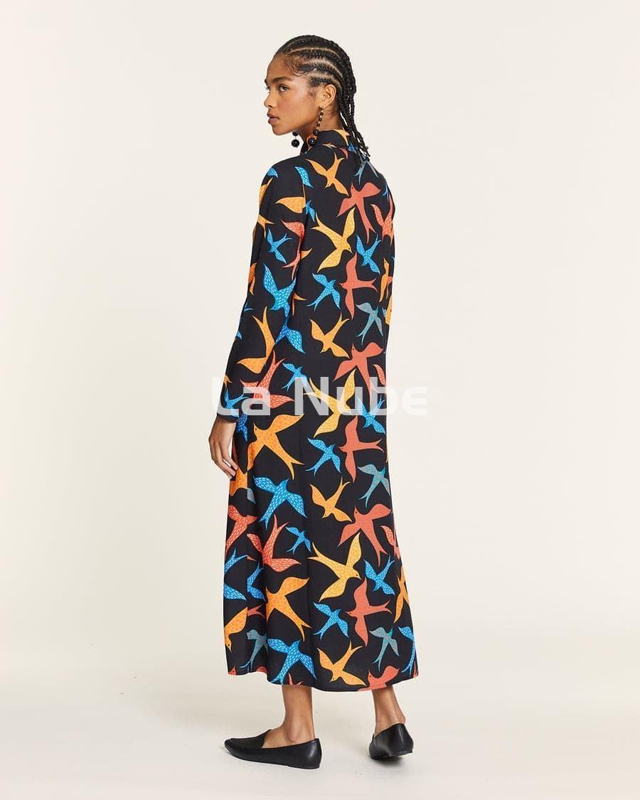 Vestido pájaros camisero - Imagen 3